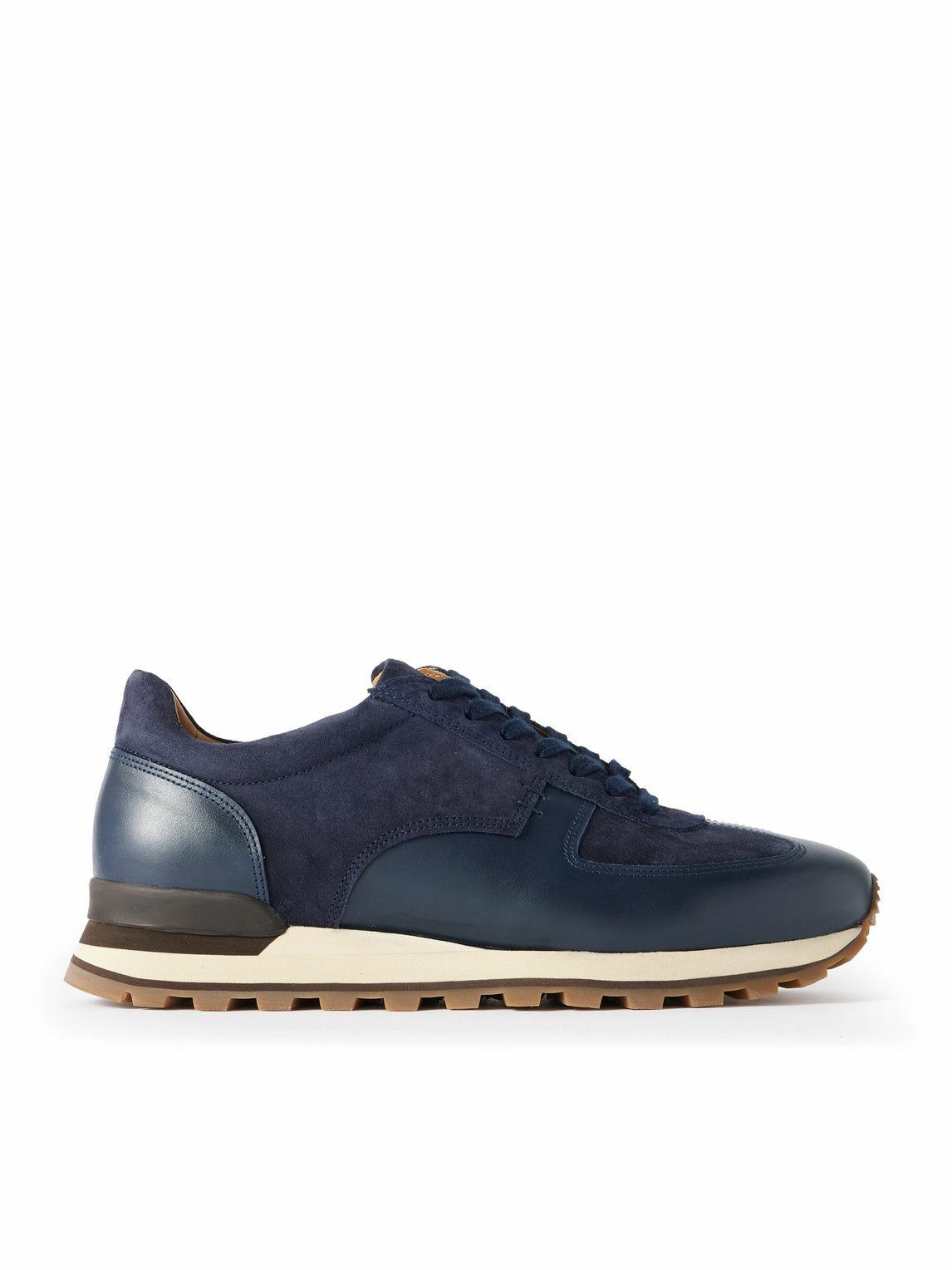 Mr P. - Carlos Suede and Leather Sneakers - Blue