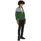 AMI Alexandre Mattiussi Green and Grey Zippered Sweater