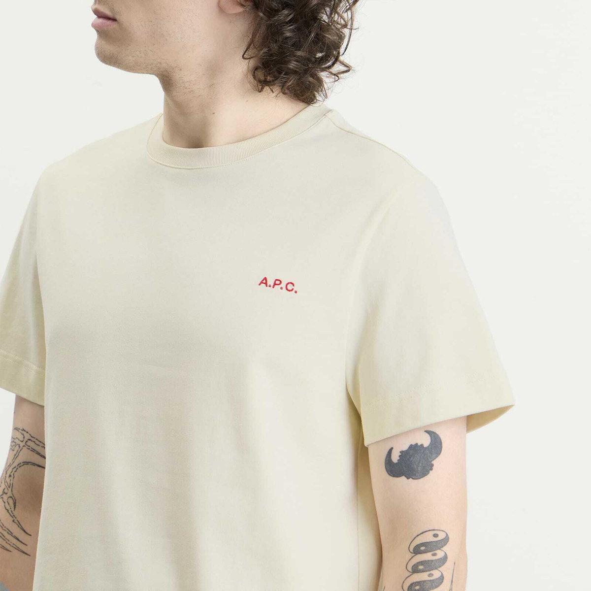 A.P.C. Men's Oliver Heavyweight T-Shirt in White