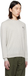 Maison Kitsuné Gray Bold Fox Head Sweater