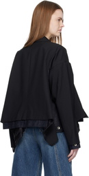 sacai Black Suiting & Denim Blazer