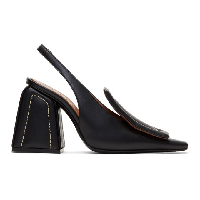 Marni Black Contrast Stitch Pumps Marni display picture 1