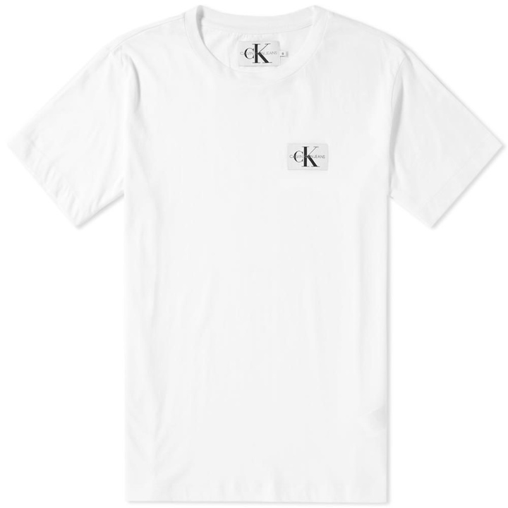 Photo: Calvin Klein Monogram Chest Badge Logo Tee White