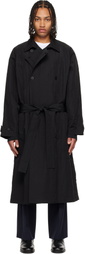 LE17SEPTEMBRE Black Crisp Raglan Trench Coat