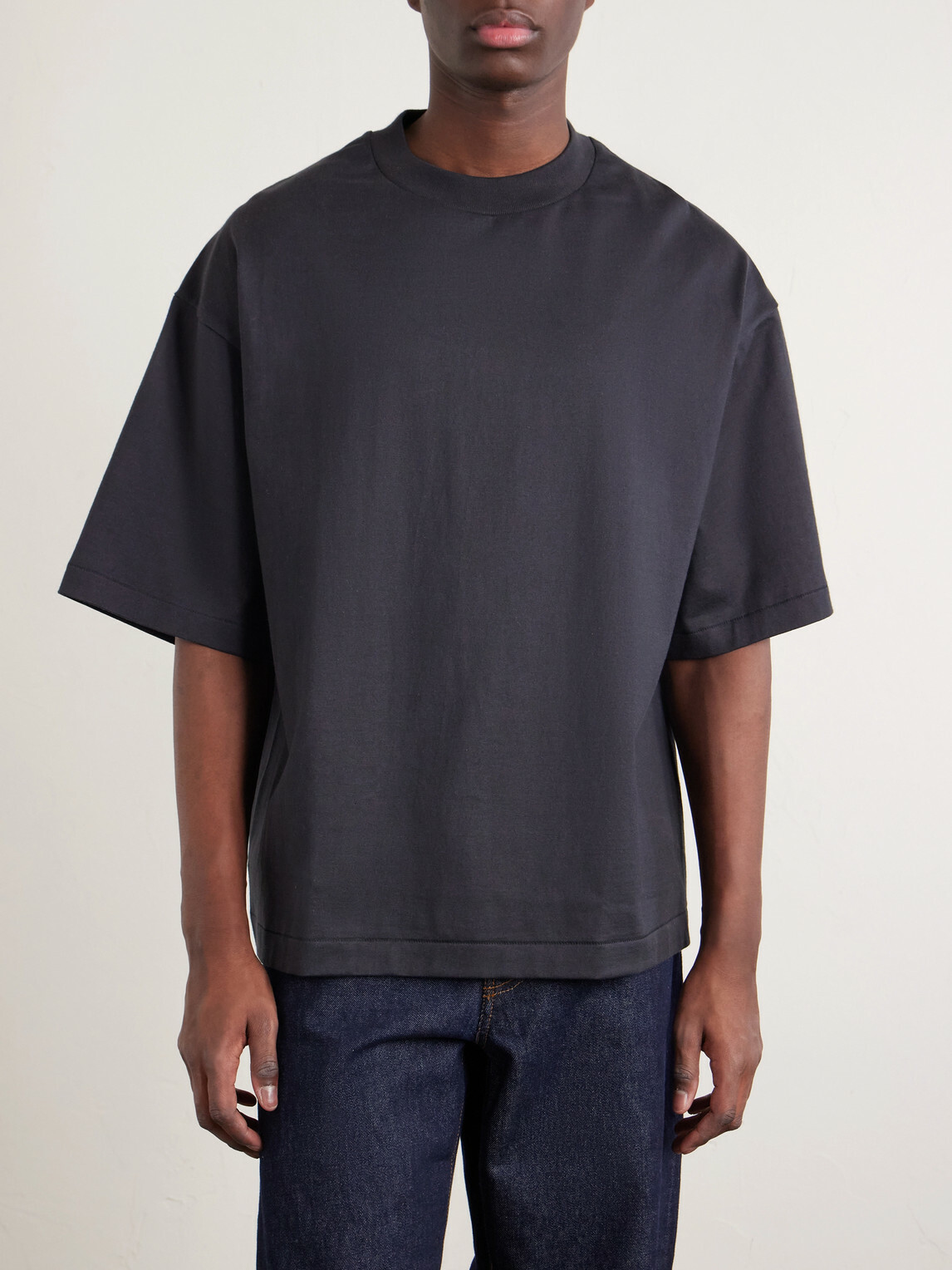 Kaptain Sunshine - Suvin Supima Cotton-Jersey T-Shirt - Black