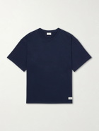 SAINT LAURENT - Logo-Appliquéd Cotton and Modal-Blend Jersey T-Shirt - Blue