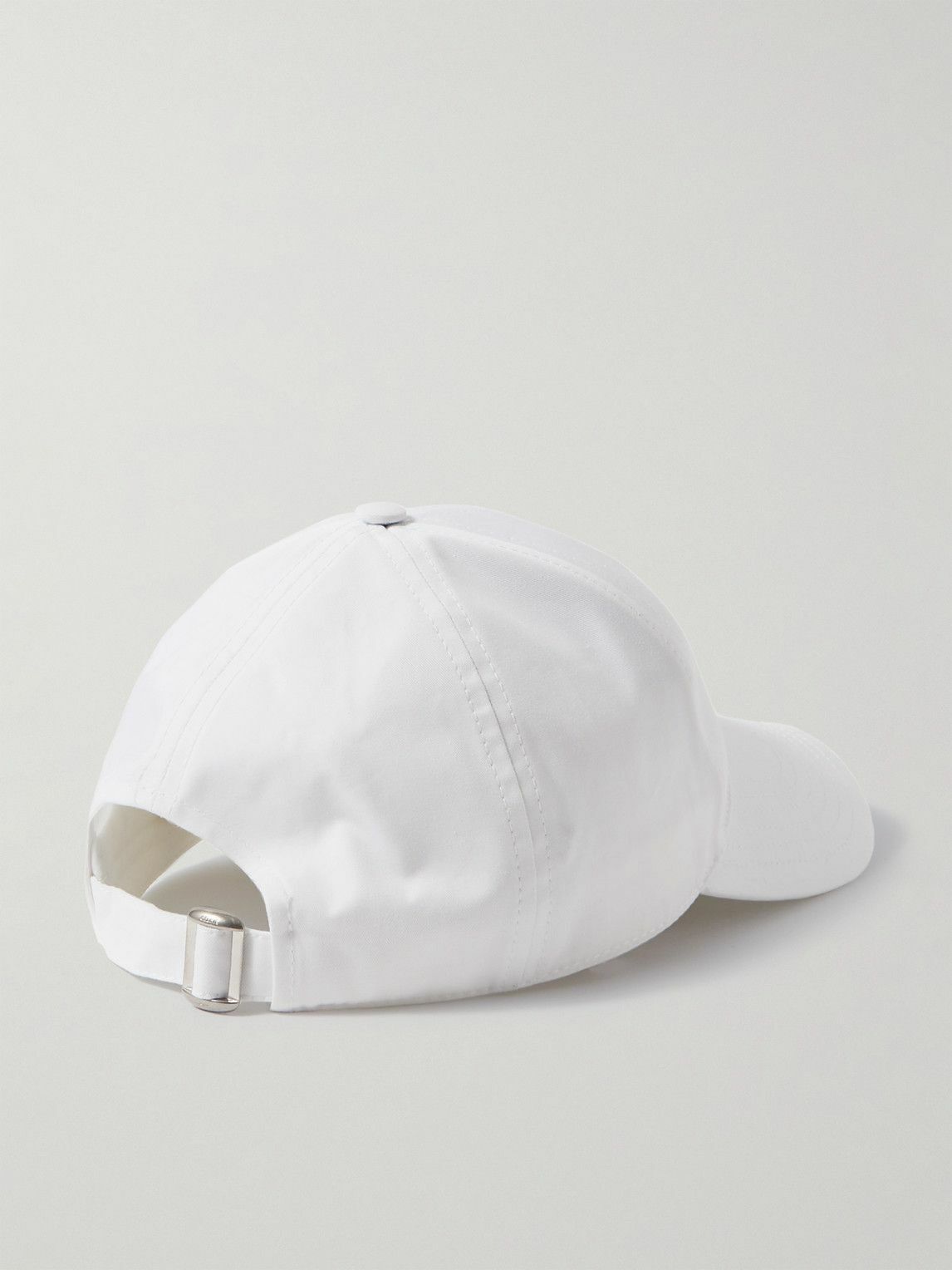 CELINE - Logo-Embroidered Cotton-Gabardine Baseball Cap - White