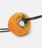 JW Anderson Persimmon crochet bag charm