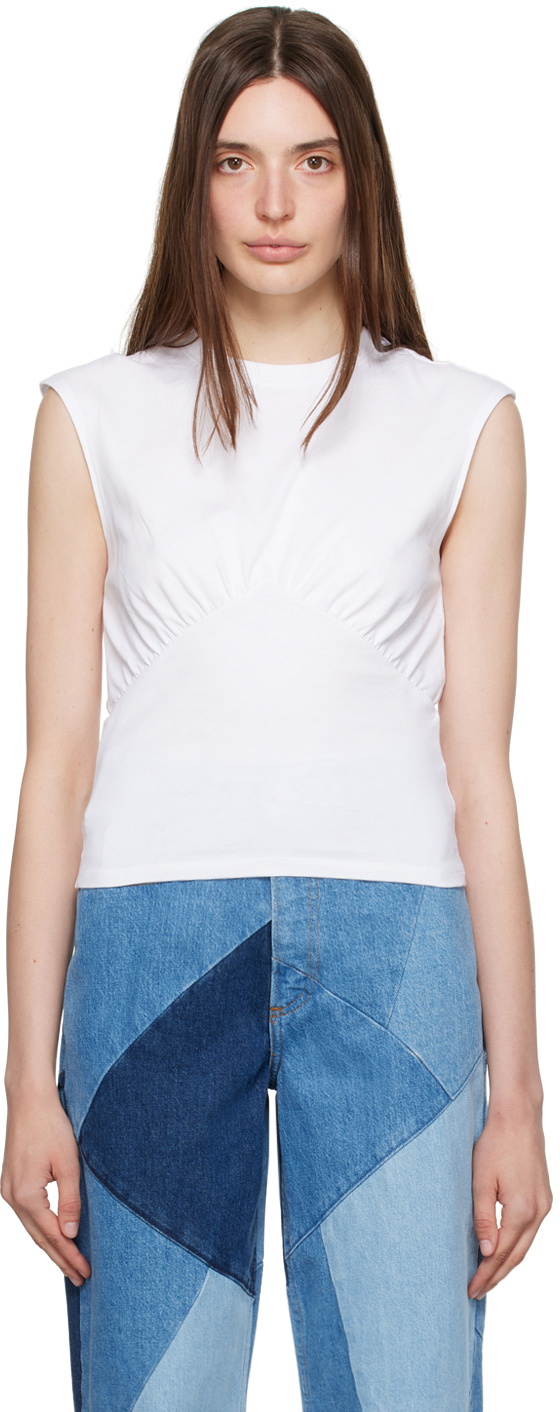 FRAME White Empire Tank Top