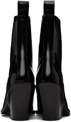 Paco Rabanne Black Leather Chelsea Boots