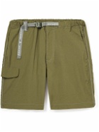 And Wander - Straight-Leg Belted Taffeta Shorts - Green