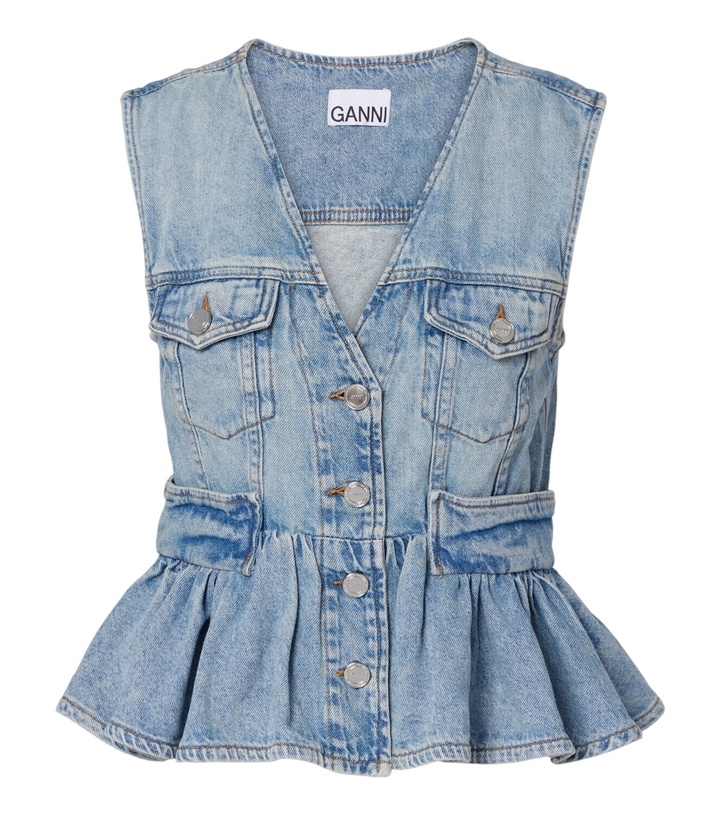 Photo: Ganni Peplum denim top