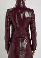 Courrèges Reedition Crinkled Vinyl Jacket Burgundy