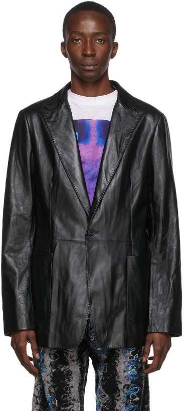 Photo: Acne Studios Black Buffed Leather Jacket