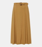 Veronica Beard Arwen linen-blend midi skirt