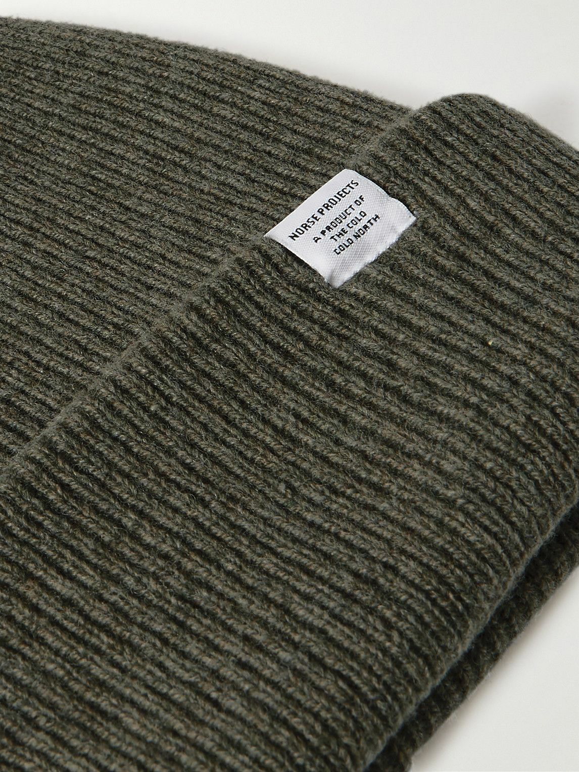 Norse Projects - Logo-Appliquéd Ribbed Merino Wool Beanie Norse Projects