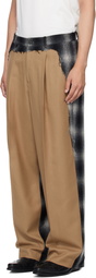 MMIC Beige Paneled Trousers