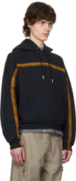 Eckhaus Latta Black Spray Detail Hoodie