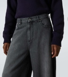 JW Anderson Belt-detail faded wide-leg jeans