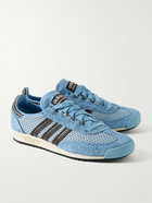 adidas Originals - Wales Bonner SL76 Leather-Trimmed Brushed-Suede and Mesh Sneakers - Blue