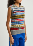 Wales Bonner Astral Intarsia Wool-blend Vest Multicoloured 1