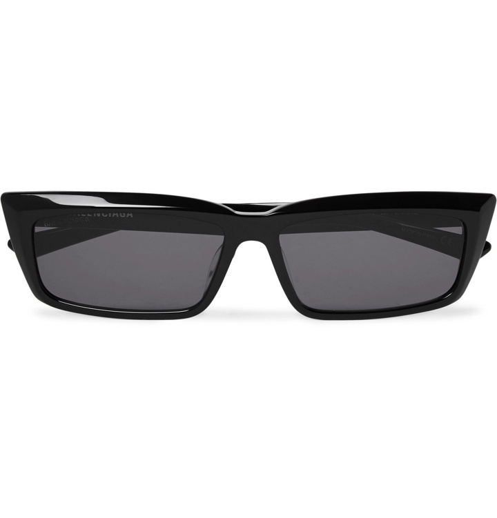 Photo: Balenciaga - Rectangular-Frame Acetate Sunglasses - Black