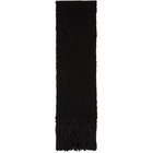 Dries Van Noten Black Wool Oversized Tibet Scarf