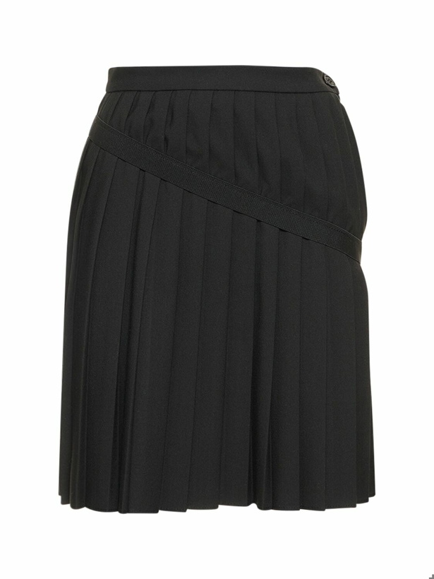 Photo: MM6 MAISON MARGIELA - Pleated Viscose Blend Mini Skirt
