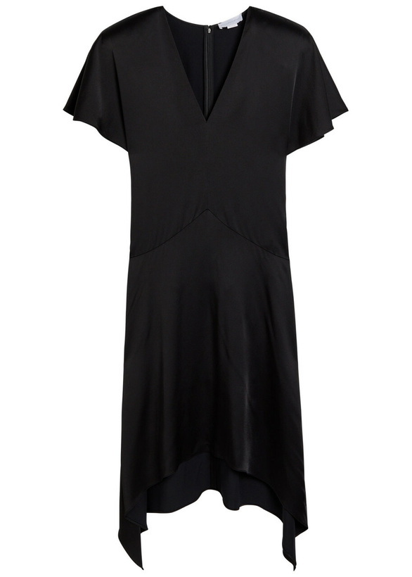 Photo: Stella Mccartney Asymmetric Satin Midi Dress Black