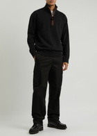 JW Anderson Half-zip Cotton Sweatshirt Black