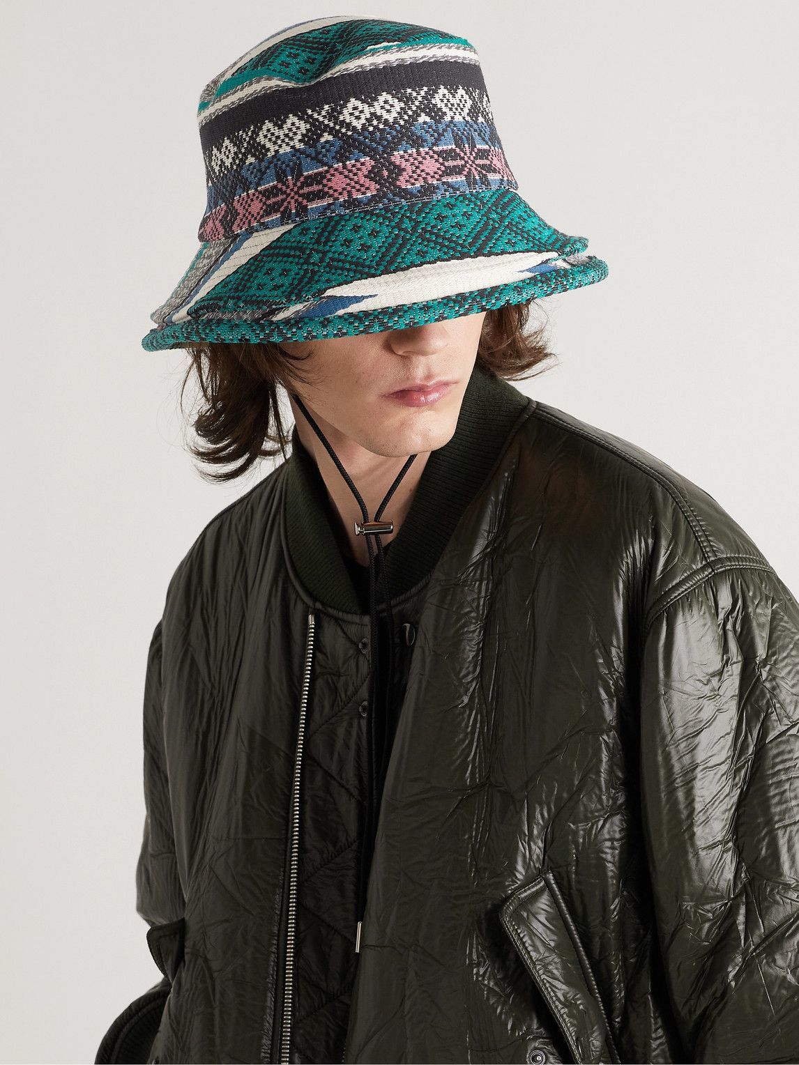 Sacai - Cotton-Jacquard Bucket Hat Sacai