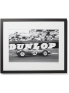 Sonic Editions - Framed 1961 Jim Clark in a Lotus 21 Print, 16&quot; x 20&quot;