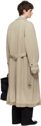 Maison Margiela Beige Belted Trench Coat
