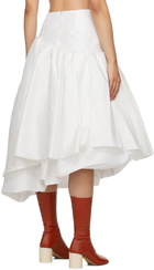 Kika Vargas White Abella Midi Skirt