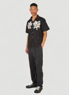 Drawstring Pinstripe Pants in Black