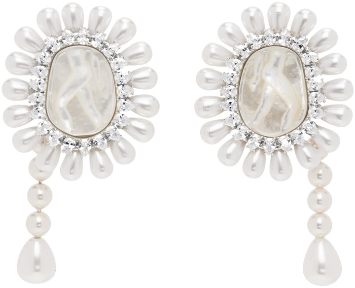 Photo: SHUSHU/TONG Silver & White Maiden Pearl Tassel Earrings