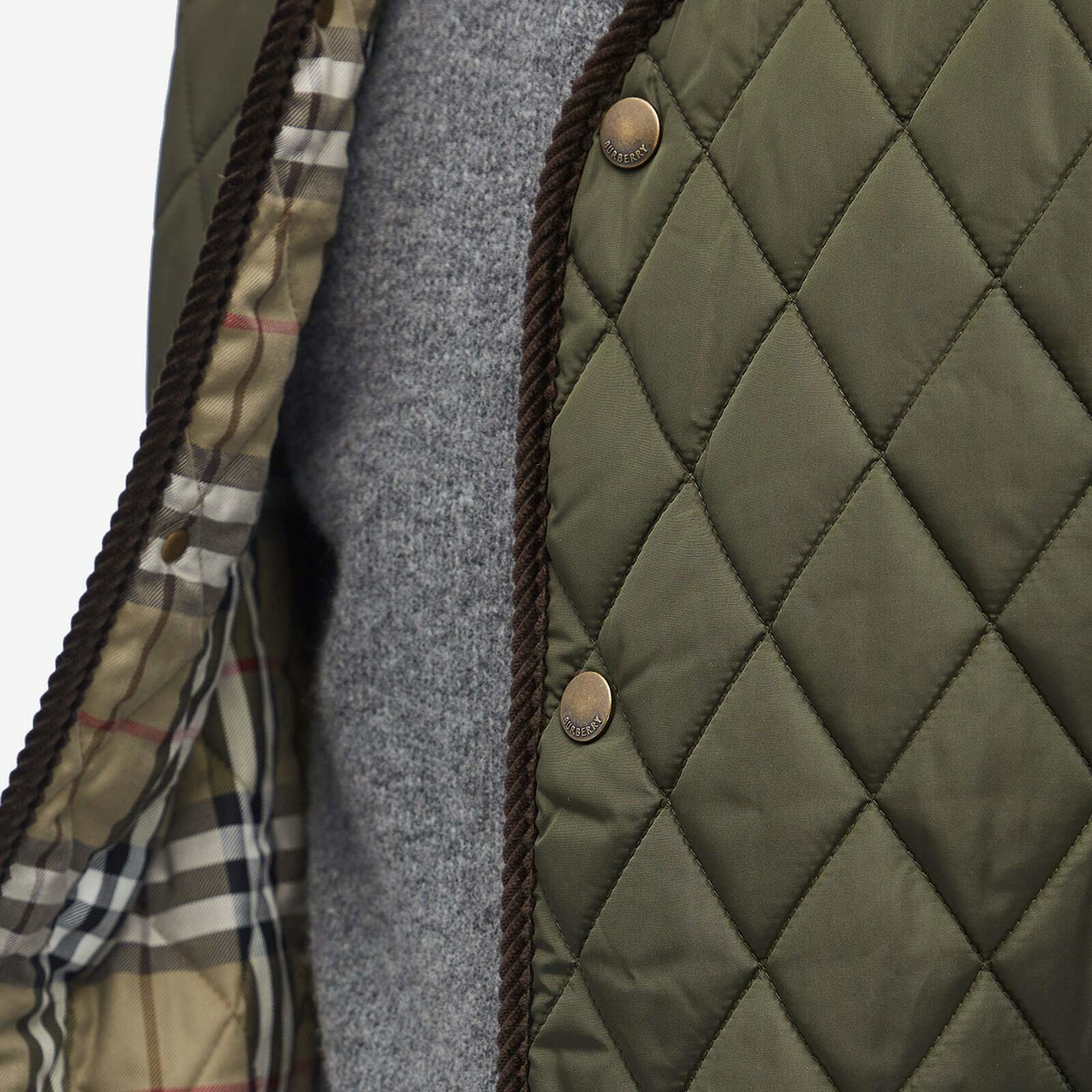Burberry Men's Quilted Gilet in Shale