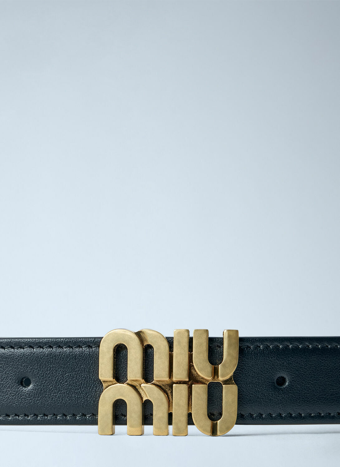 Miu Miu Logo Buckle Leather Belt