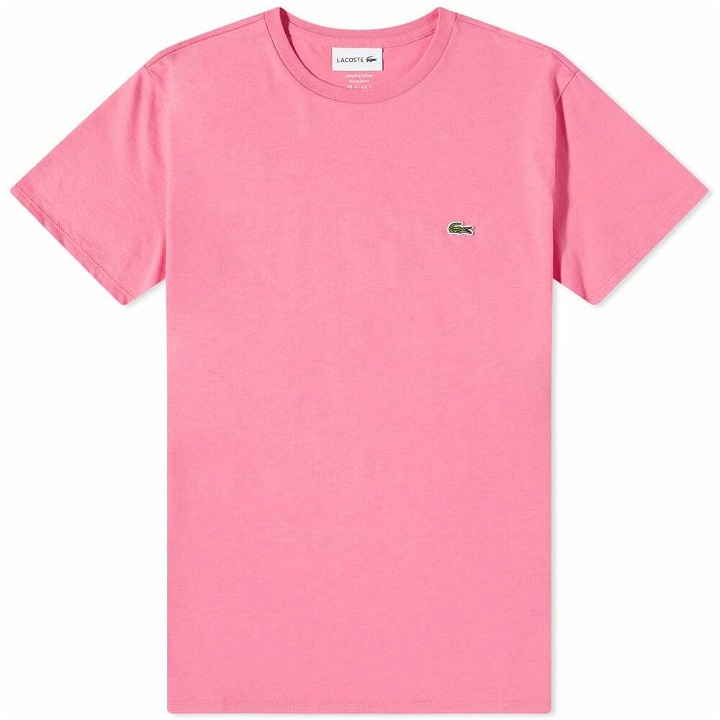 Photo: Lacoste Men's Classic Pima T-Shirt in Treat Pink