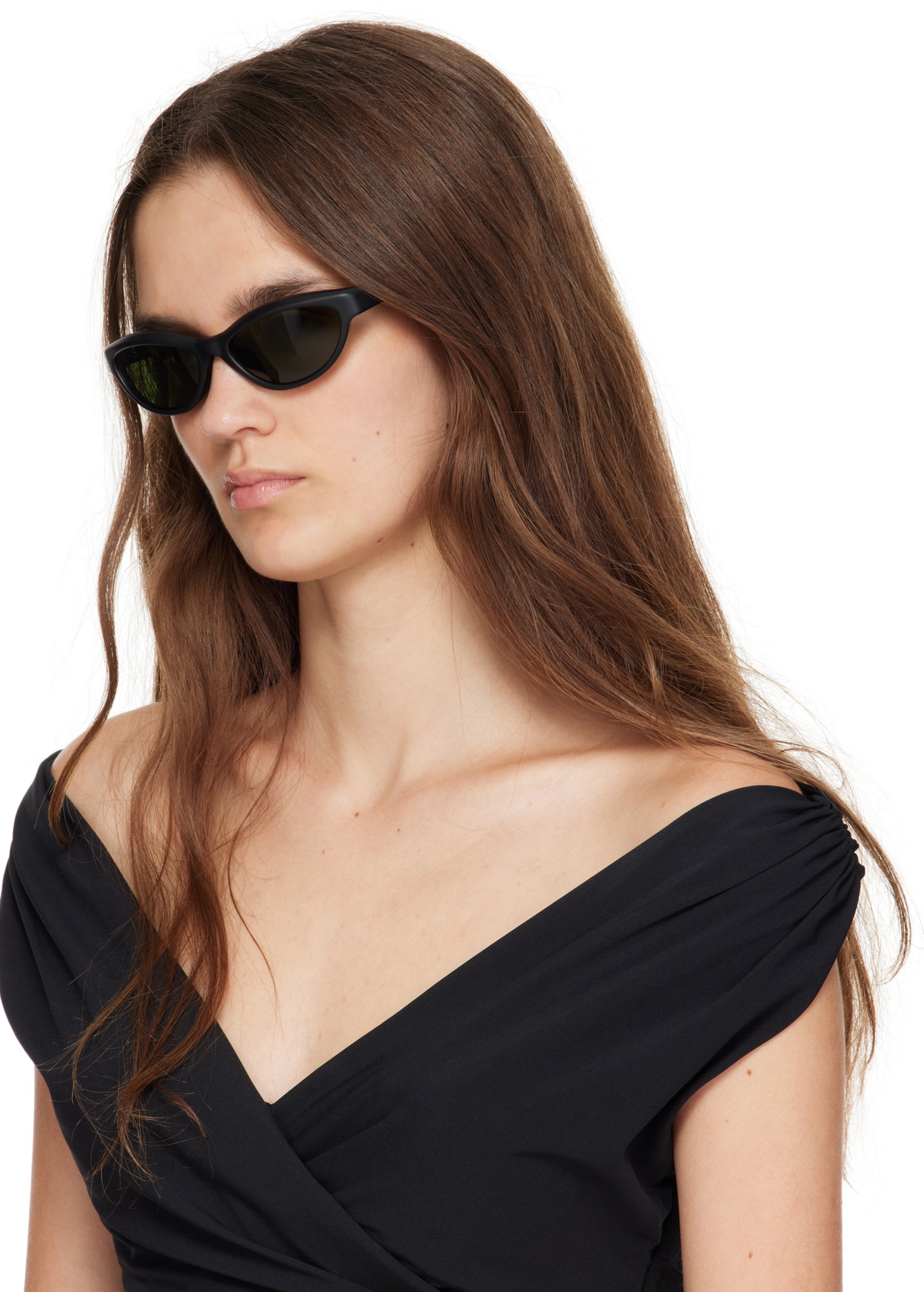 JACQUEMUS Black 'The Curvo' Sunglasses