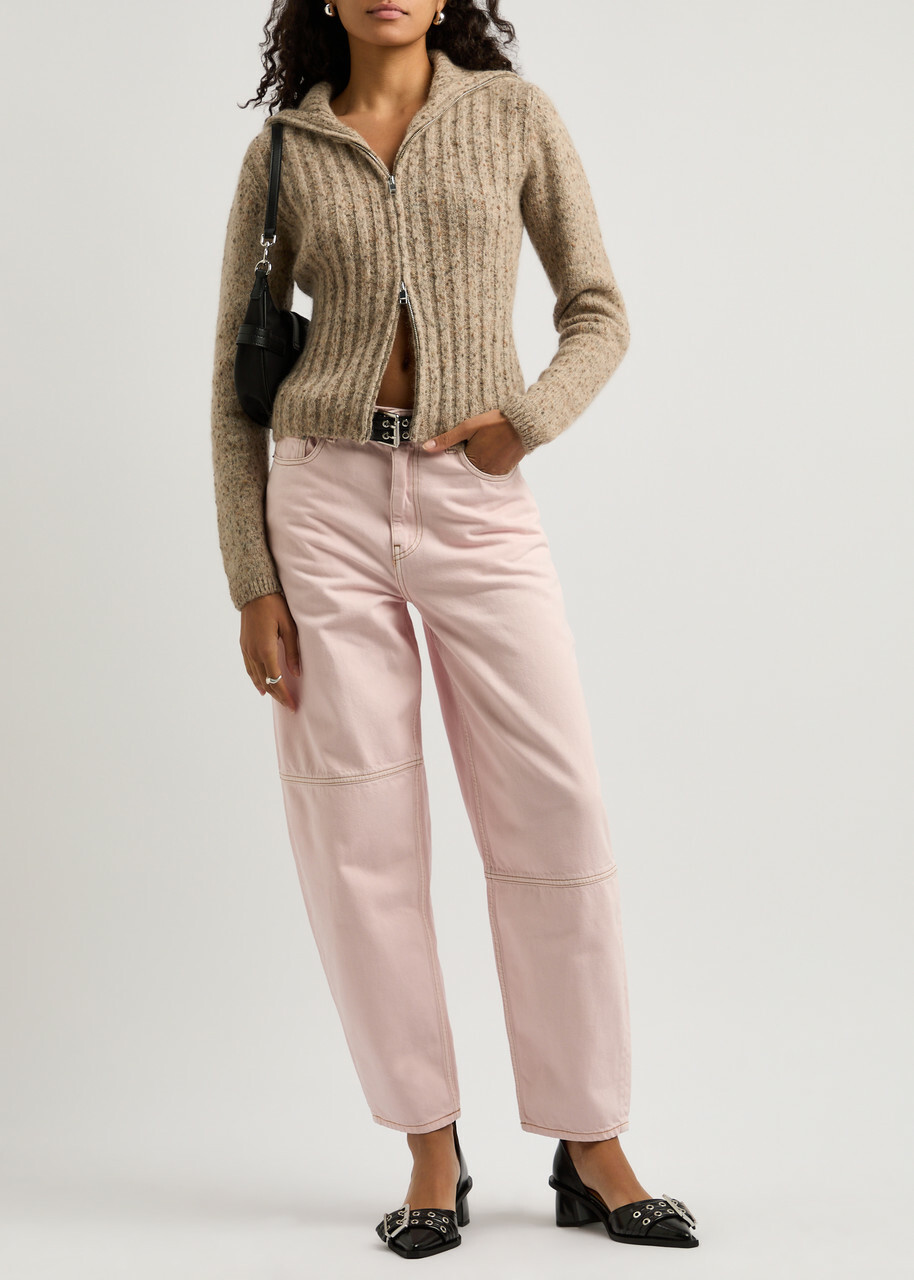 Ganni Barrel-leg Jeans Pink GANNI