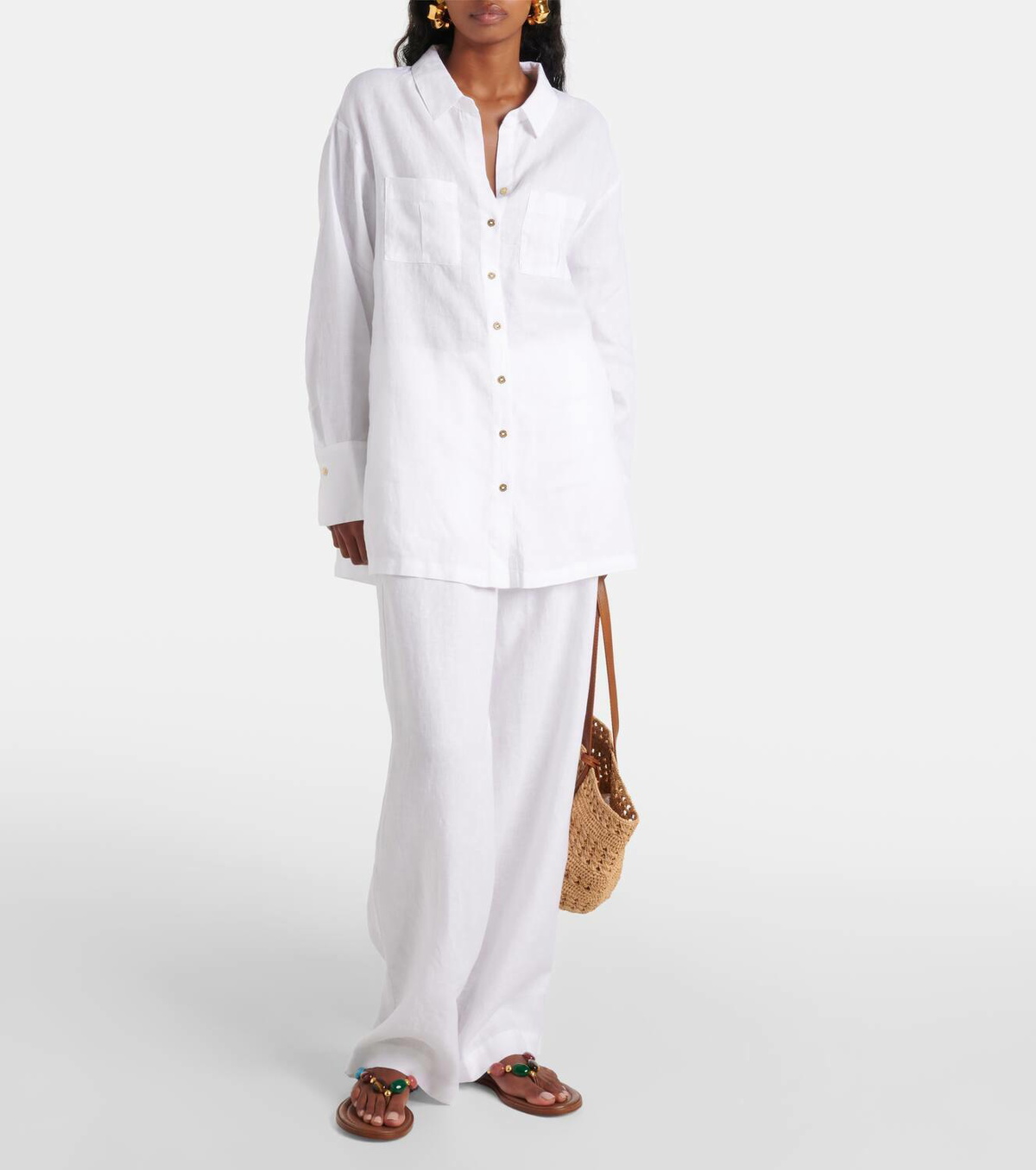 Heidi Klein White Bay linen shirt