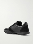 Jil Sander - Suede-Trimmed Leather Sneakers - Black