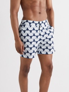 Frescobol Carioca - Copacabana Mid-Length Printed Swim Shorts - Blue