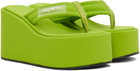Coperni Green Wedge Sandals