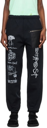 WESTFALL Black Printed Lounge Pants