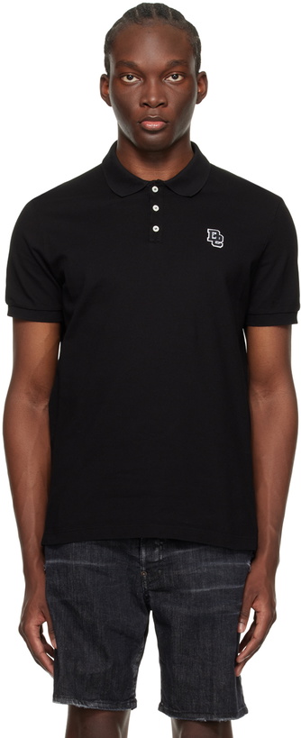 Photo: Dsquared2 Black Tennis Fit Polo