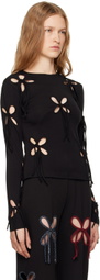 J.Kim Black Petal T-shirt