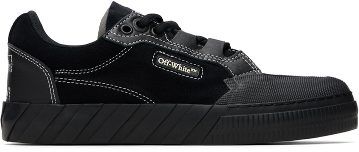 Photo: Off-White Black Vulcanized 779 Suede Sneakers