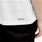 Sacai Men's Know Future Logo T-Shirt in White